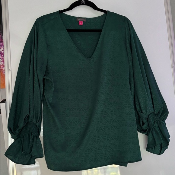 Vince Camuto Tops - VINCE CAMUTO Elegant Green V-Neck Blouse